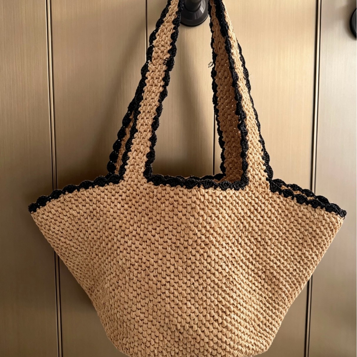NEW raffia bow crochet handwov - огляд і ціна Crochet Bag Raffia