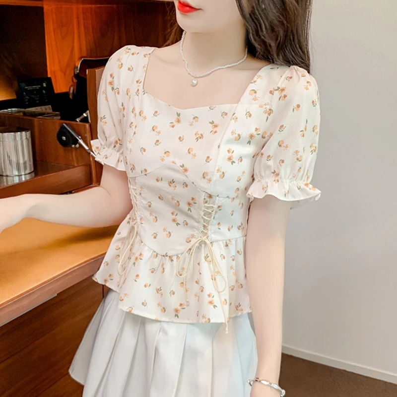 Vintage Summer Printed Blouses - огляд і ціна Romper Floral Print