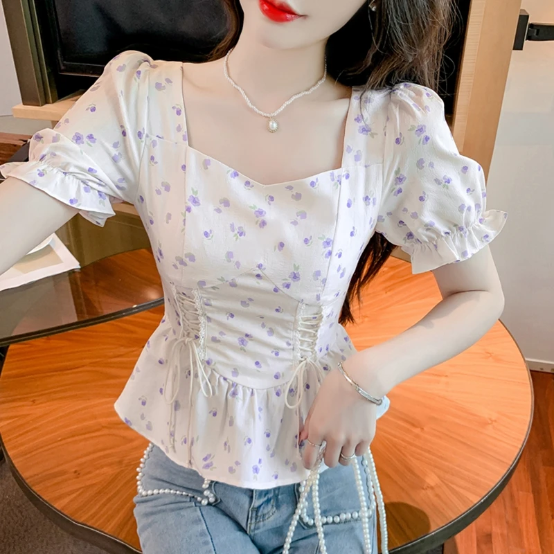Vintage Summer Printed Blouses - огляд і ціна Romper Floral Print